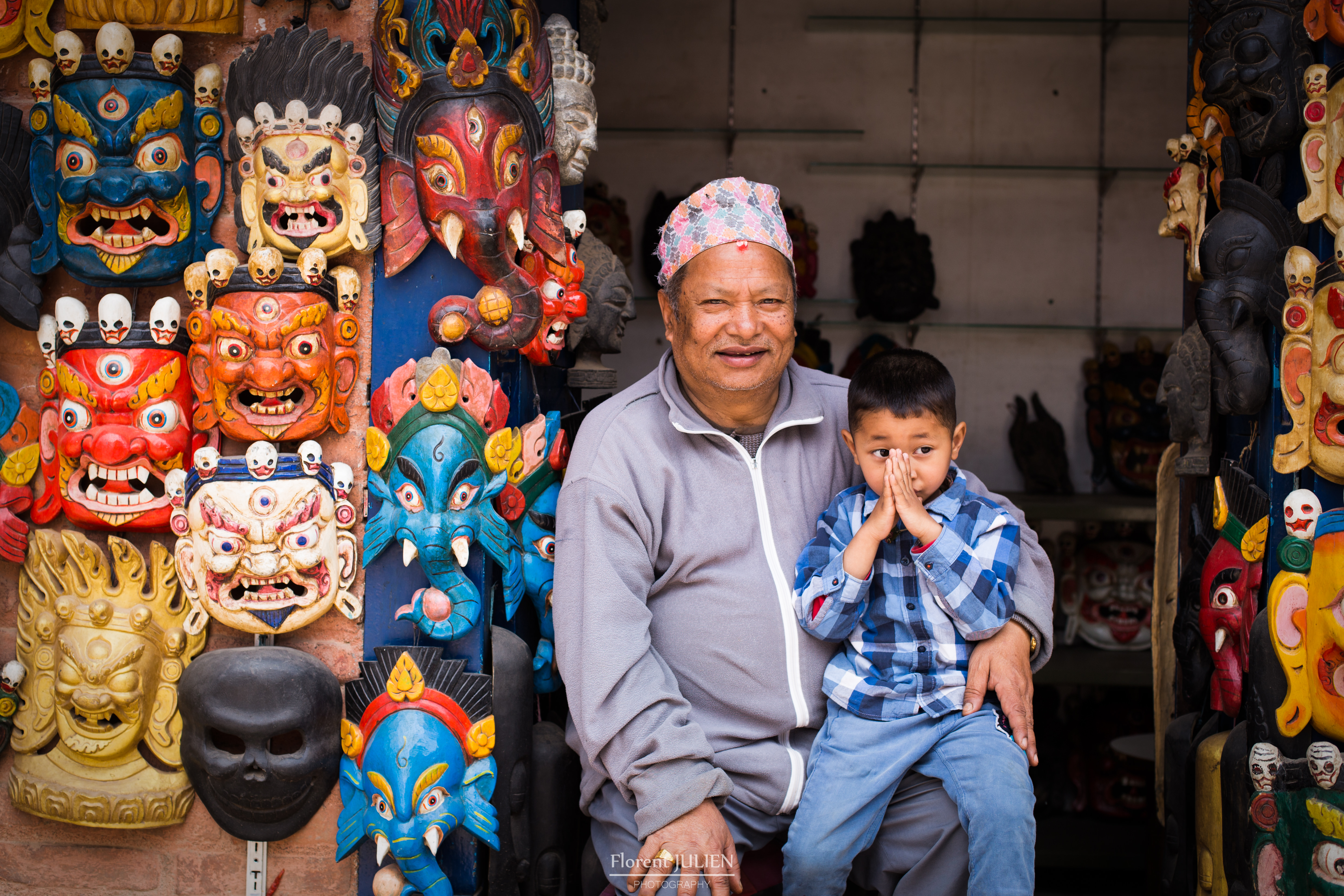 Grandfather and grandson